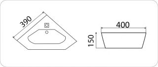 Раковина  CeramaLux 7012J белая 39 см